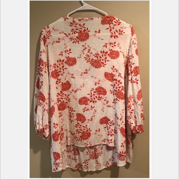 Orange and cream blouse. Size 2X. - Picture 7 of 10